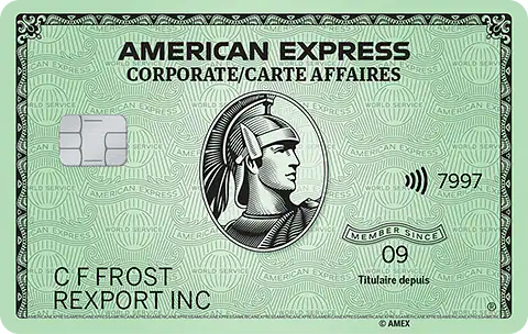 Corporate American Express credit card used in Liberty Financial Dashboard project